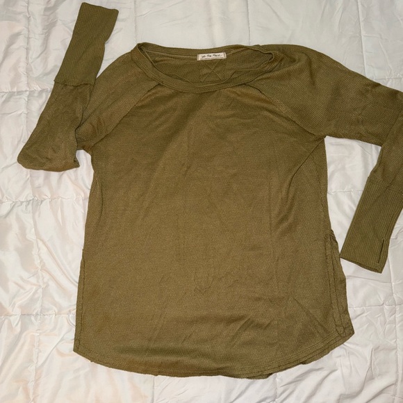 Olive Green Free People Women's Top - Picture 1 of 3